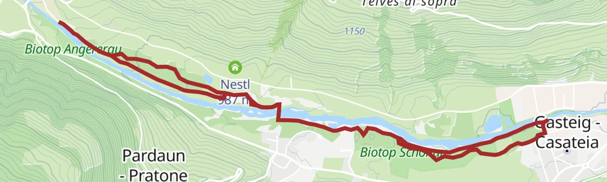 Route map: Laufen am Mareiter Bach